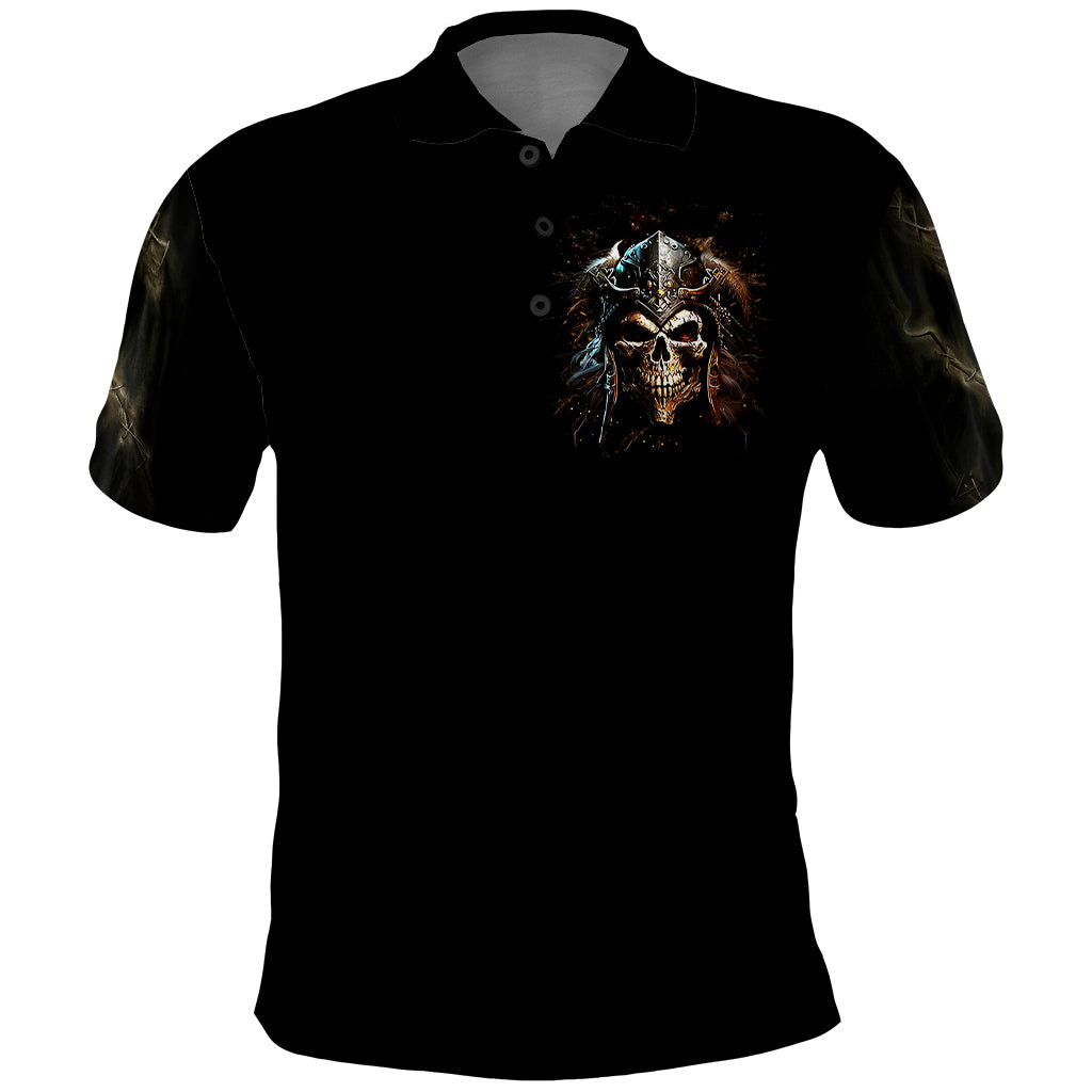 Warrior Skull Polo Shirt The Warrior Replies Iam The Storm - Wonder Print Shop