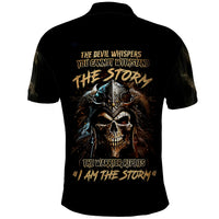 Warrior Skull Polo Shirt The Warrior Replies Iam The Storm - Wonder Print Shop