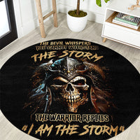 warrior-skull-round-carpet-the-warrior-replies-iam-the-storm