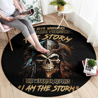 warrior-skull-round-carpet-the-warrior-replies-iam-the-storm