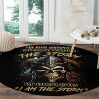 warrior-skull-round-carpet-the-warrior-replies-iam-the-storm