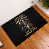 Warrior Skull Rubber Doormat The Warrior Replies Iam The Storm - Wonder Print Shop