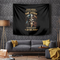 Warrior Skull Tapestry The Warrior Replies Iam The Storm - Wonder Print Shop