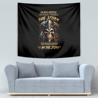Warrior Skull Tapestry The Warrior Replies Iam The Storm - Wonder Print Shop