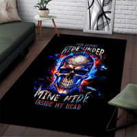 Fire Skull Area Rug Your Demon Hide Under Your Bed - Wonder Print Shop