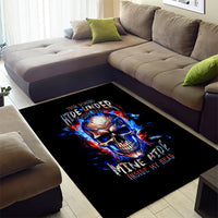 Fire Skull Area Rug Your Demon Hide Under Your Bed - Wonder Print Shop