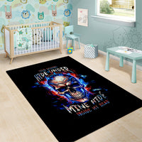 Fire Skull Area Rug Your Demon Hide Under Your Bed - Wonder Print Shop