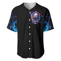 Fire Skull Baseball Jersey Your Demon Hide Under Your Bed - Wonder Print Shop