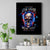 Fire Skull Canvas Wall Art Your Demon Hide Under Your Bed - Wonder Print Shop