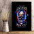 Fire Skull Canvas Wall Art Your Demon Hide Under Your Bed - Wonder Print Shop