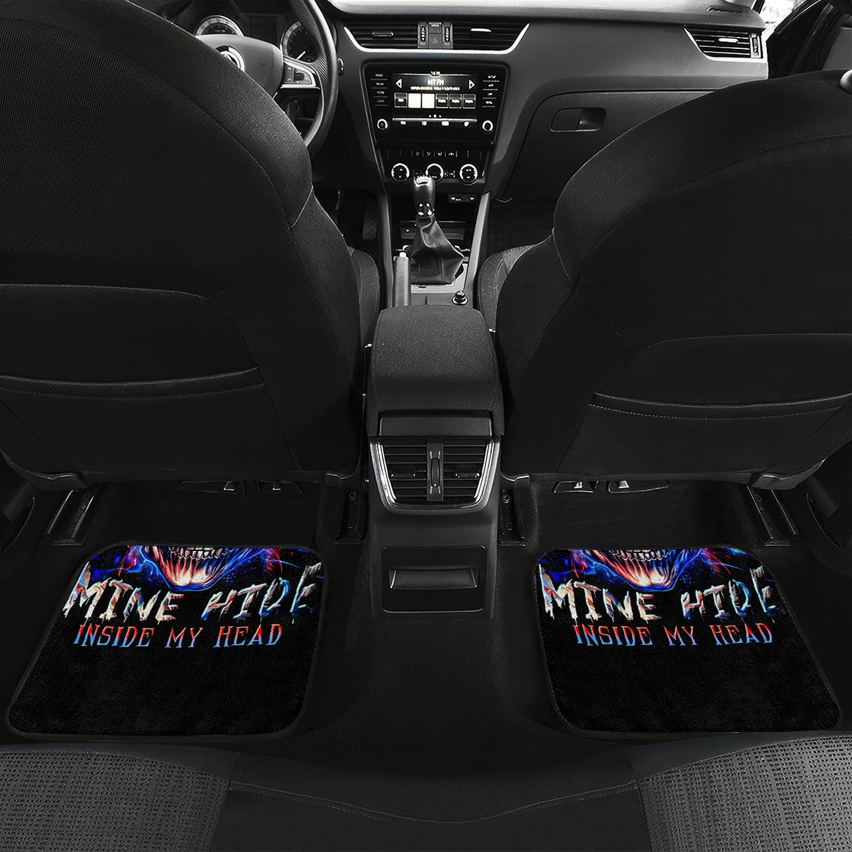 Fire Skull Car Mats Your Demon Hide Under Your Bed - Wonder Print Shop