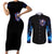 Fire Skull Couples Matching Short Sleeve Bodycon Dress and Long Sleeve Button Shirts Your Demon Hide Under Your Bed - Wonder Print Shop