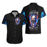 Fire Skull Hawaiian Shirt Your Demon Hide Under Your Bed - Wonder Print Shop