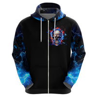 Fire Skull Hoodie Your Demon Hide Under Your Bed - Wonder Print Shop