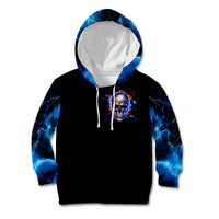 Fire Skull Kid Hoodie Your Demon Hide Under Your Bed - Wonder Print Shop