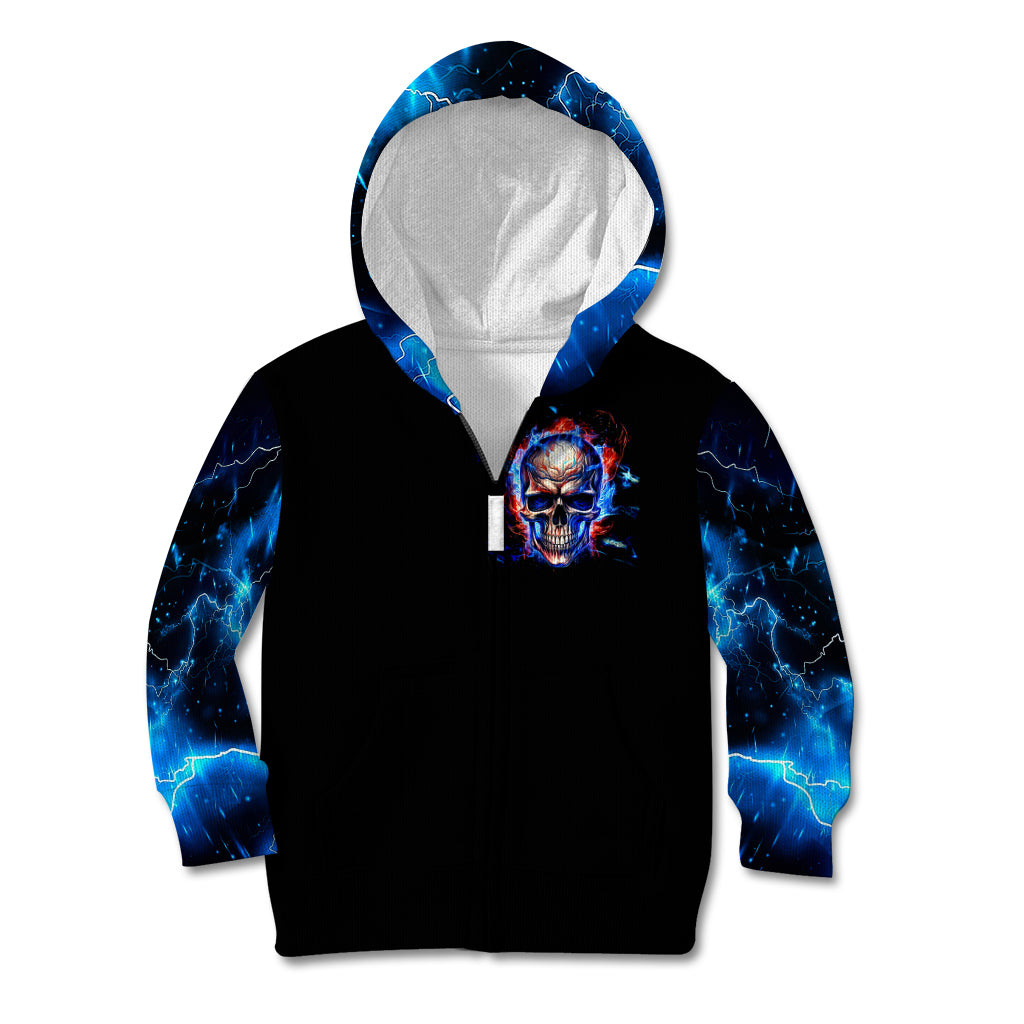 Fire Skull Kid Hoodie Your Demon Hide Under Your Bed - Wonder Print Shop