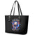 Fire Skull Leather Tote Bag Your Demon Hide Under Your Bed - Wonder Print Shop