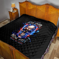 Fire Skull Quilt Your Demon Hide Under Your Bed - Wonder Print Shop