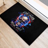 Fire Skull Rubber Doormat Your Demon Hide Under Your Bed - Wonder Print Shop