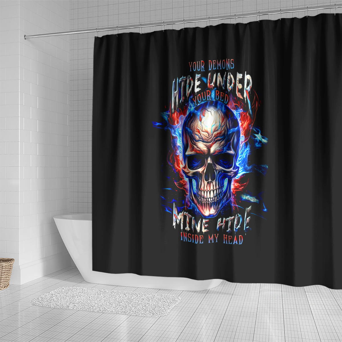 fire-skull-shower-curtain-your-demon-hide-under-your-bed