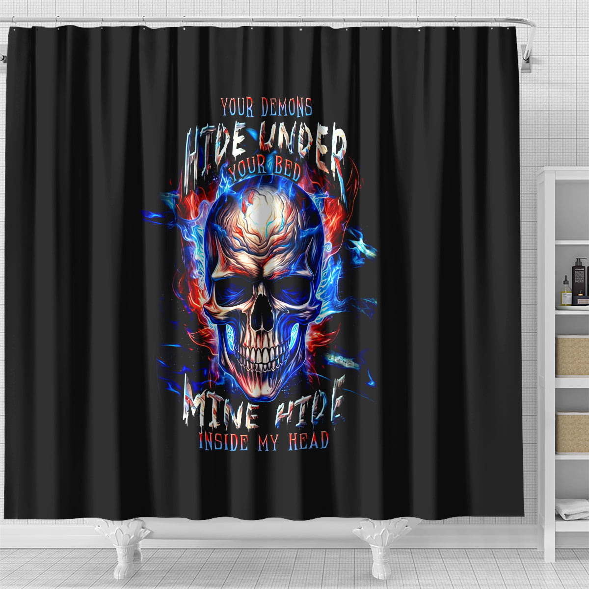 fire-skull-shower-curtain-your-demon-hide-under-your-bed