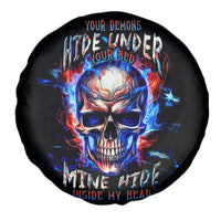 Fire Skull Spare Tire Cover Your Demon Hide Under Your Bed - Wonder Print Shop