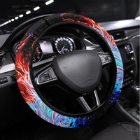 Fire Skull Steering Wheel Cover Your Demon Hide Under Your Bed - Wonder Print Shop