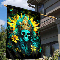 Sunflower Skull Garden Flag Bitch I'm Not A Princess I'm The Fucking Queen - Wonder Print Shop