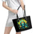 Sunflower Skull Leather Tote Bag Bitch I'm Not A Princess I'm The Fucking Queen - Wonder Print Shop