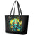 Sunflower Skull Leather Tote Bag Bitch I'm Not A Princess I'm The Fucking Queen - Wonder Print Shop
