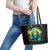 Sunflower Skull Leather Tote Bag Bitch I'm Not A Princess I'm The Fucking Queen - Wonder Print Shop