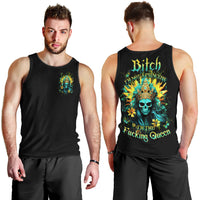 Sunflower Skull Men Tank Top Bitch I'm Not A Princess I'm The Fucking Queen - Wonder Print Shop