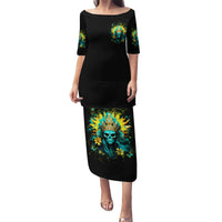 Sunflower Skull Puletasi Bitch I'm Not A Princess I'm The Fucking Queen - Wonder Print Shop