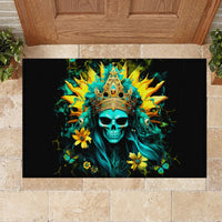 Sunflower Skull Rubber Doormat Bitch I'm Not A Princess I'm The Fucking Queen - Wonder Print Shop