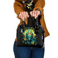 Sunflower Skull Shoulder Handbag Bitch I'm Not A Princess I'm The Fucking Queen