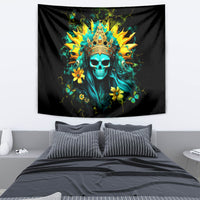 Sunflower Skull Tapestry Bitch I'm Not A Princess I'm The Fucking Queen - Wonder Print Shop