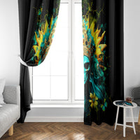 Sunflower Skull Window Curtain Bitch I'm Not A Princess I'm The Fucking Queen - Wonder Print Shop