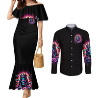 Thunder Skull Couples Matching Mermaid Dress and Long Sleeve Button Shirt Bitch I'm Not A Princess I'm The Fucking Queen