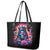 Thunder Skull Leather Tote Bag Bitch I'm Not A Princess I'm The Fucking Queen - Wonder Print Shop