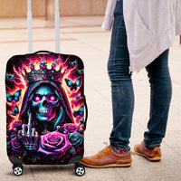 Thunder Skull Luggage Cover Bitch I'm Not A Princess I'm The Fucking Queen - Wonder Print Shop