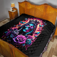 Thunder Skull Quilt Bitch I'm Not A Princess I'm The Fucking Queen - Wonder Print Shop