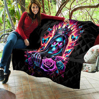 Thunder Skull Quilt Bitch I'm Not A Princess I'm The Fucking Queen - Wonder Print Shop