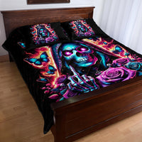 Thunder Skull Quilt Bed Set Bitch I'm Not A Princess I'm The Fucking Queen - Wonder Print Shop