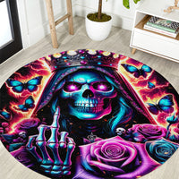 Thunder Skull Round Carpet Bitch I'm Not A Princess I'm The Fucking Queen