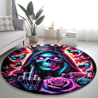 Thunder Skull Round Carpet Bitch I'm Not A Princess I'm The Fucking Queen