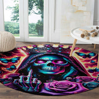 Thunder Skull Round Carpet Bitch I'm Not A Princess I'm The Fucking Queen