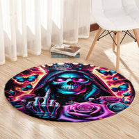 Thunder Skull Round Carpet Bitch I'm Not A Princess I'm The Fucking Queen