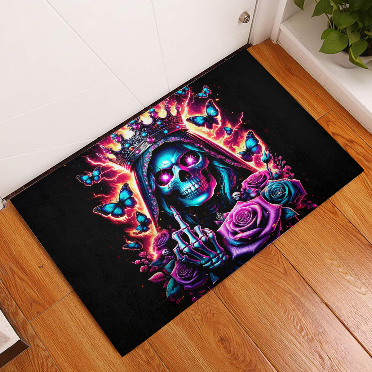 Thunder Skull Rubber Doormat Bitch I'm Not A Princess I'm The Fucking Queen - Wonder Print Shop
