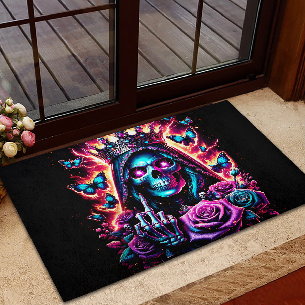Thunder Skull Rubber Doormat Bitch I'm Not A Princess I'm The Fucking Queen - Wonder Print Shop