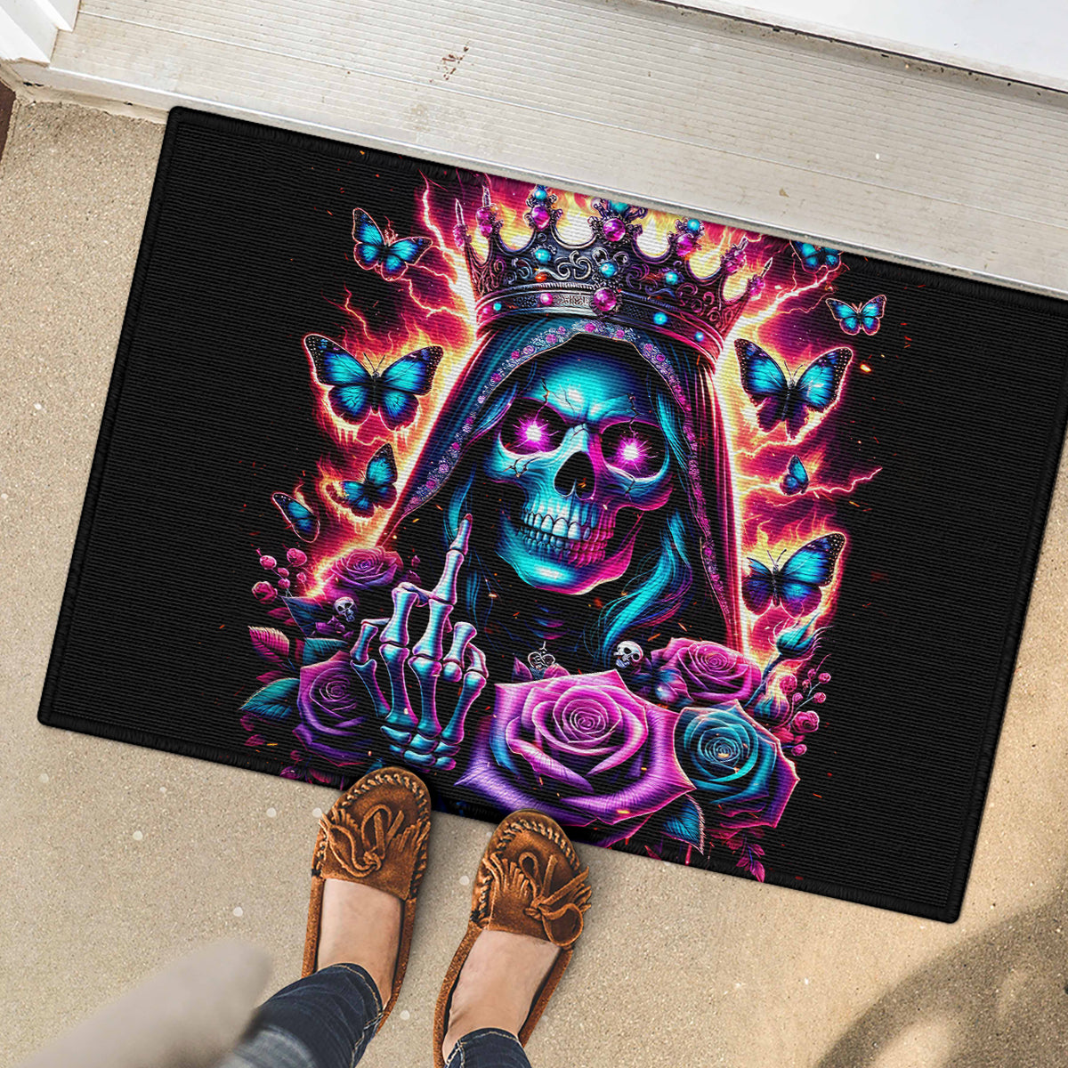 Thunder Skull Rubber Doormat Bitch I'm Not A Princess I'm The Fucking Queen - Wonder Print Shop